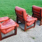 Coja Armchairs Lederen Bekleding Palissander Frame thumbnail 8