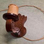 Vintage Plafoniere, Plafond Lamp, Helder Reliëf Glas thumbnail 24