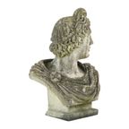 Prachtige Verweerde Apollo Buste Tuinbeeld Gegoten Steen 65cm thumbnail 17