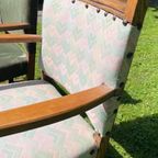 Twee Antieke Groene Fauteuils thumbnail 12