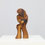Wooden Sculpture – Attributed To Danish Modernism, 1970s thumbnail 5