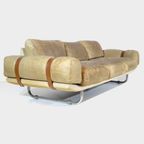 Mid Century Modern Lounge Sofa Bank In Leer, 1960s thumbnail 5