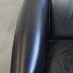 Prachtige Set Van 2 Zwarte Engelse Stijl Rundleren Clubfauteuils Met Een Tijdloos Design thumbnail 8
