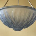 Art Deco 1930 Blauwe Lamp Schaallamp Model Artisjok Frans thumbnail 3