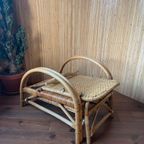 Vintage Boho Rotan Ligstoel Lounge Chair '60 Verstelbaar thumbnail 8