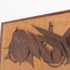 Brutalist Metal Wall Sculpture / Wanddecoratie / Muurdecoratie From Henrik Horst, Denmark 1970’S thumbnail 3