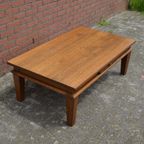 Salontafel Rechthoekig Massief Eiken Donker thumbnail 3