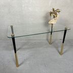 Vintage Bijzettafel Glas En Metaal thumbnail 3