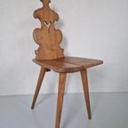 Vintage Brutalist Tiroler Stoel thumbnail 3