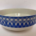 Brocante Schaal, Sarreguemines,frans Blauw WIT Aardewerk- Reliving thumbnail 2