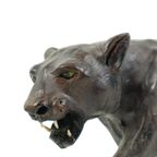 Mid Century Lederen Panter Beeld Liberty Of London 43cm thumbnail 5