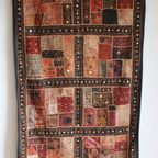 Large Vintage Banjara Patchwork Tapestry, India, Wall Carpet thumbnail 8