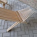 Set 2 Lounge Fauteuils Lattenbank Ligstoelen Tuinstoelen thumbnail 13