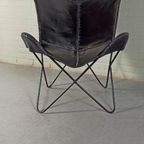 Zwarte Leer Vliender Fauteuil Stoel thumbnail 12