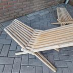 Set 2 Lounge Fauteuils Lattenbank Ligstoelen Tuinstoelen thumbnail 10