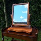 Antieke Engelse Kaptafel Spiegel, Vintage Spiegeltje thumbnail 25