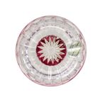 Bavaria Cristal Au Plomb Loodkristal Snuisterij Potje Met Deksel Rood Stermotief thumbnail 7