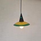 Memphis Milano Postmodern Hanglamp Design Geel Groen thumbnail 5