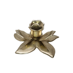 Vintage Messing Lotus Kandelaar thumbnail 4
