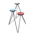 Vintage Plantentafel Planten Standaard Ronde Formica Design thumbnail 8