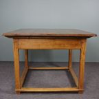 Antieke Massief Houten Pine Wood, Betaaltafel/ Eettafel Uit Midden 1800 thumbnail 4