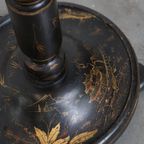 Prachtige Antieke Engelse Staande Lamp Uit Begin 1900 In Japanse Stijl Met Uniek Schilder Werk thumbnail 10