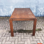 Brutalist Jaren 60 Eetkamerset (uitschuifbare Stafel + 4 Stoelen) thumbnail 20