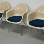 Set Of Three Parchment Fiberglass Dax Armchairs Eames For Herman Miller / Vitra thumbnail 5
