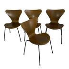 Arne Jacobsen - Fritz Hansen - Butterfly Chair (Very Early Edition) - 1967 - Dark Oak - Set Of 4 thumbnail 2