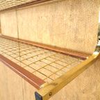 Goudkleurige Wandplank Wandrek Uit Zweden Met Teakhout Nr.5 thumbnail 4