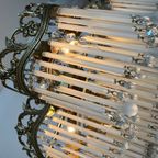 Vintage Art Nouveau Stijl Kroonluchter Teardrops Staafjes thumbnail 6