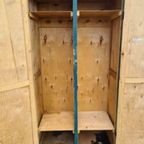 Uniek Houten 2 Deurs Locker Blauw Turquoise thumbnail 3