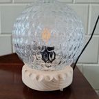 Retro Vintage Tafellampje, Unieke Lamp, Glazen Bol thumbnail 7