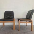 Vintage Sedus Eiken En Leer Design Fauteuils thumbnail 3