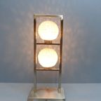 Tafellamp Met 2 Lichtbollen Boven Elkaar Sfeerverlichting Vintage Lamp thumbnail 7