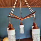 Plafondlamp Teakhout En Melkglas thumbnail 6