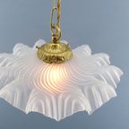 Franse Hanglamp Met Mat Glazen Kap Ook Wel Frosted Glas Genoemd. thumbnail 9