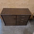 Vintage Dressoir Bamboe Kast Boho Wandkast Dressoirtje thumbnail 3