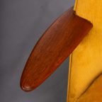 Geherstoffeerde Okergele Deense Design Sofa, 1960s thumbnail 11