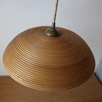 Vintage Rotan Bamboe / Koper Hanglamp Gabriella Crespi thumbnail 10