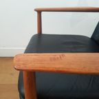 Vintage Arne Vodder 341 Fauteuil In Teak En Leer thumbnail 3