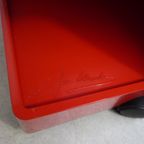 Bieffeplast "Boby" Red Rolling Trolley, Joe Colombo - 1970S thumbnail 4