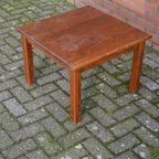 Vierkante Kleine Eiken Salontafel Of Bijzettafeltje thumbnail 5