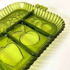 Tapas-, Serveerschaal Glas, Groen thumbnail 4