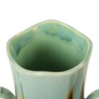 Franse Art Nouveau Majolica Vazen Orchies L’herminè Declercq 27cm thumbnail 13