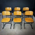 Partij Vintage Schoolstoelen / Stapelstoelen – 3 Stuks thumbnail 3