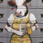 Grijze Ladekast “Koe”, Brocante thumbnail 8