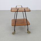 Vintage Serveerwagen Trolley Teak 1960 thumbnail 5