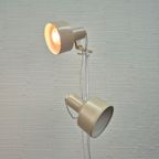 Vintage Beige Vloerlamp. Spots Afzonderlijk Schakelbaar. thumbnail 4
