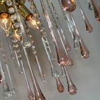 Vintage Xxl Murano Teardrop Kroonluchter Hanglamp Kristal thumbnail 9